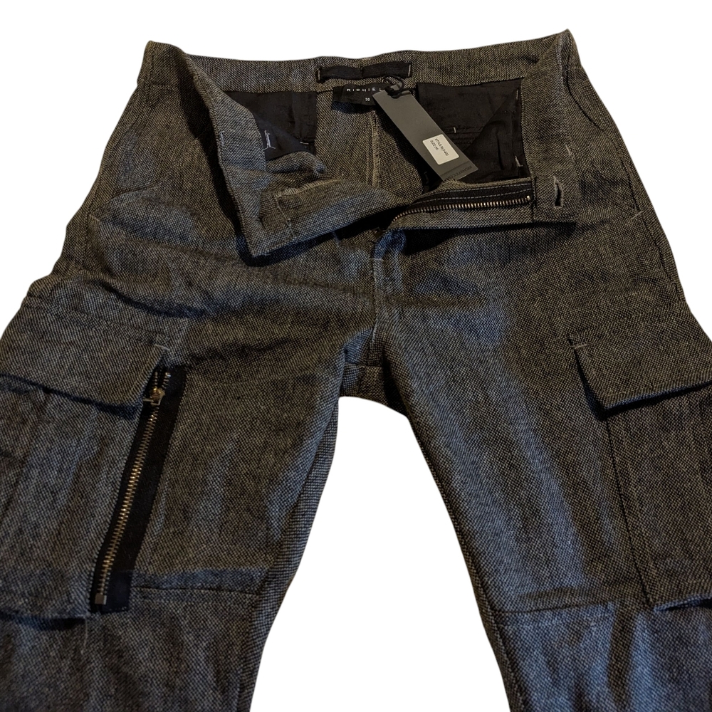 NWT Richie Le  Charcoal Cargo Tweed Pants for Men, 30 - Picture 6 of 9